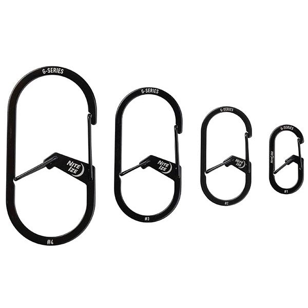 NITEIZE G-SERIES DUAL CHAMBER CARABINER - SIZE 2 - SILVER