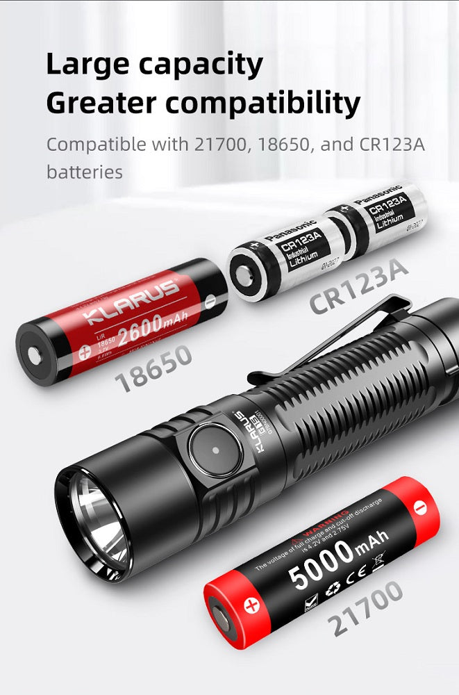 KLARUS G15 V2 USB-C- RECHARGEABLE LED FLASHLIGHT - CREE XHP70.2 (INCLUDES 1 X 21700) - 4200 LUMENS