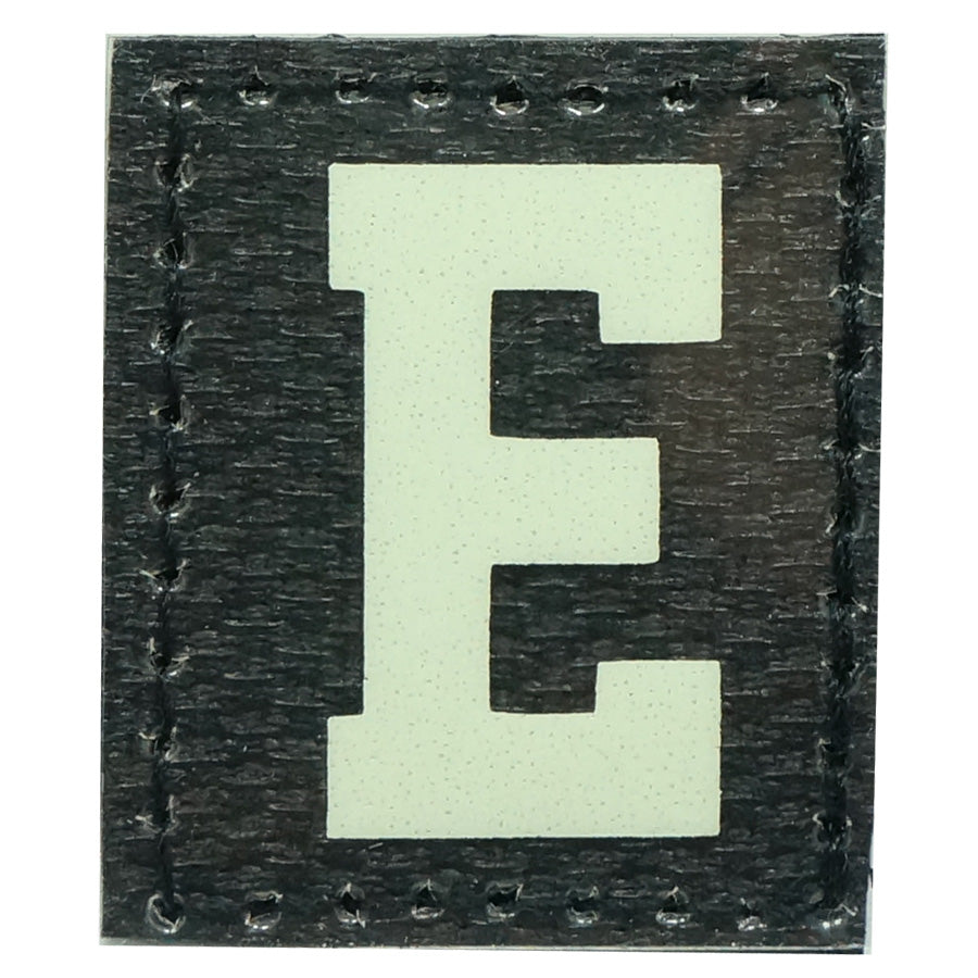 HGS LETTER E PATCH - GLOW IN THE DARK