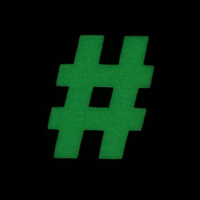 HGS NUMBER # PATCH - GLOW IN THE DARK