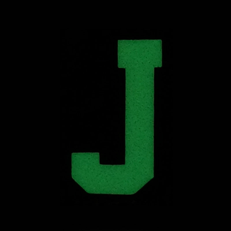 HGS LETTER J PATCH - GLOW IN THE DARK