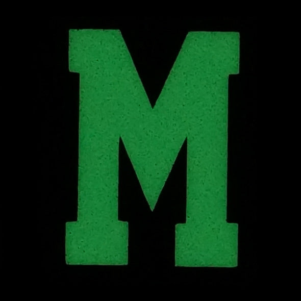HGS LETTER M PATCH - GLOW IN THE DARK