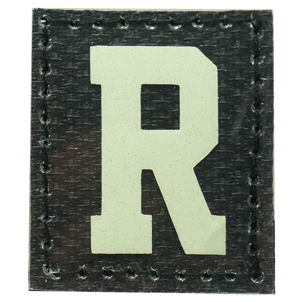 HGS LETTER R PATCH - GLOW IN THE DARK