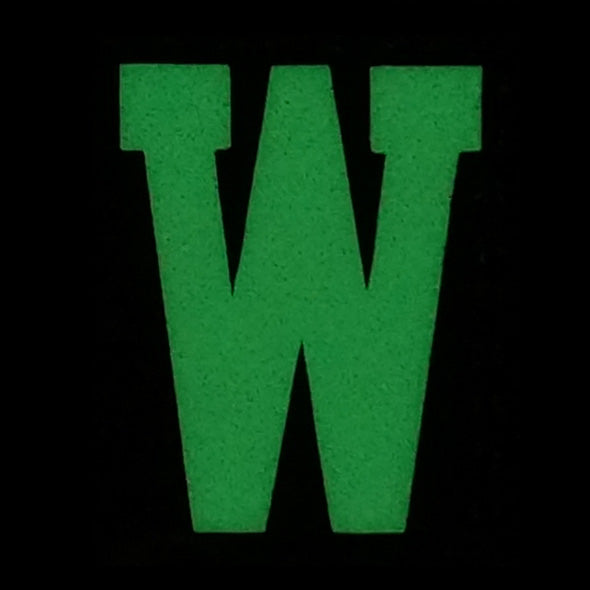 HGS LETTER W PATCH - GLOW IN THE DARK