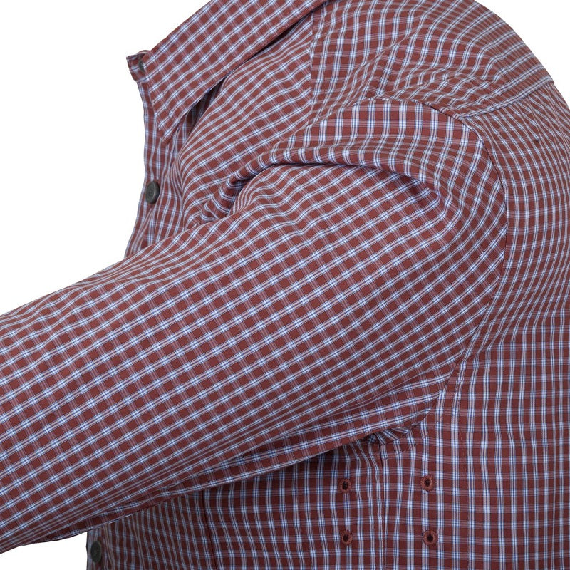 HELIKON-TEX COVERT CONCEALED CARRY SHIRT - SCARLET FLAME CHECKERED