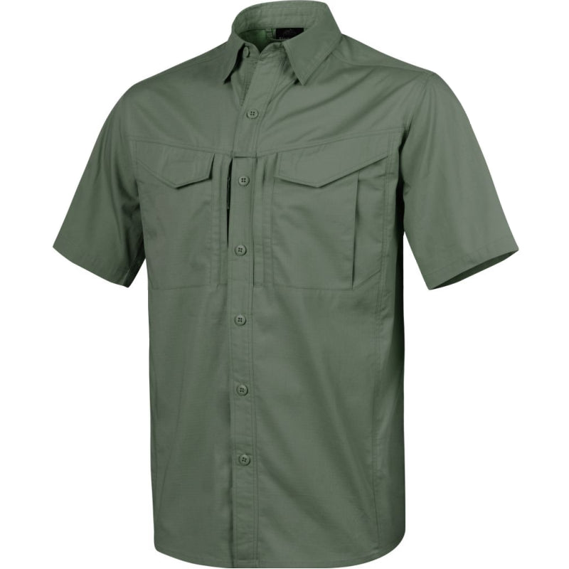 HELIKON-TEX DEFENDER MK2 SHORT SLEEVE SHIRT - POLYCOTTON RIPSTOP - OLIVE GREEN