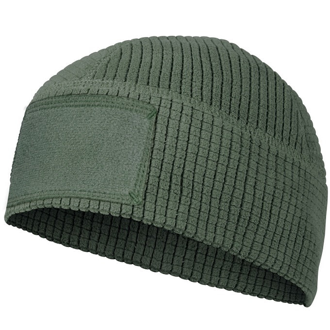 HELIKON-TEX RANGE BEANIE CAP® - GRID FLEECE - OLIVE GREEN