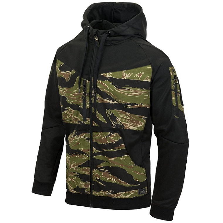 HELIKON-TEX ROGUE HOODIE (FULL ZIP) - BLACK TIGER STRIPE