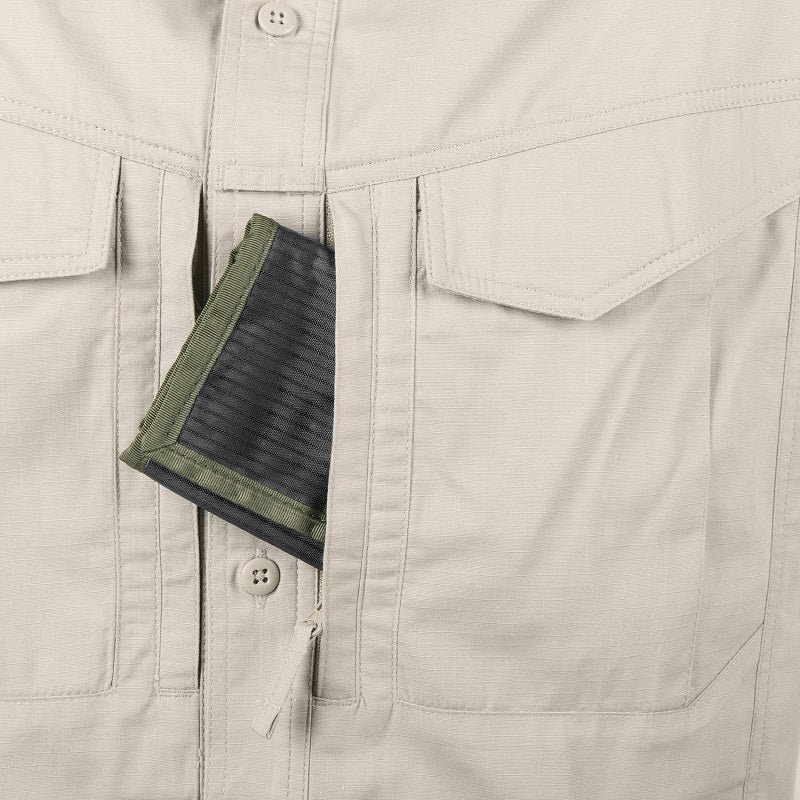 HELIKON-TEX DEFENDER MK2 SHORT SLEEVE SHIRT - POLYCOTTON RIPSTOP - KHAKI