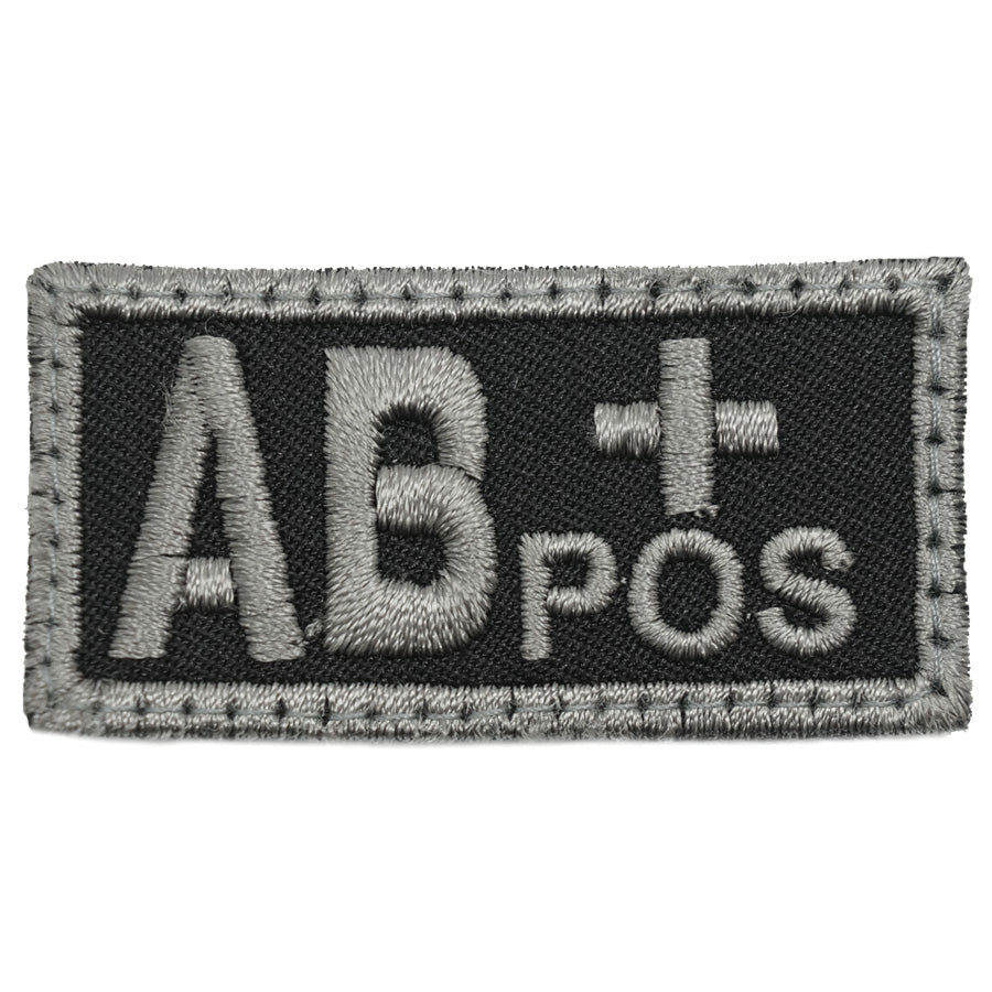 HGS BLOOD GROUP PATCH - AB POSITIVE (BLACK FOLIAGE)