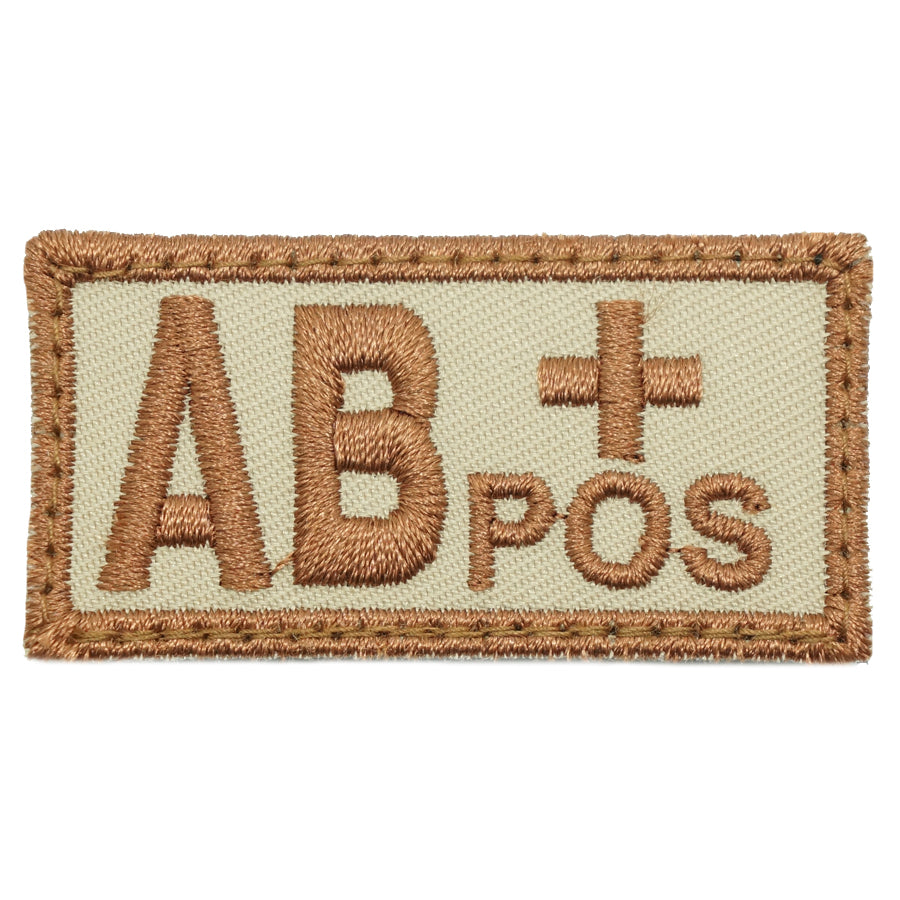 HGS BLOOD GROUP PATCH - AB POSITIVE (KHAKI)