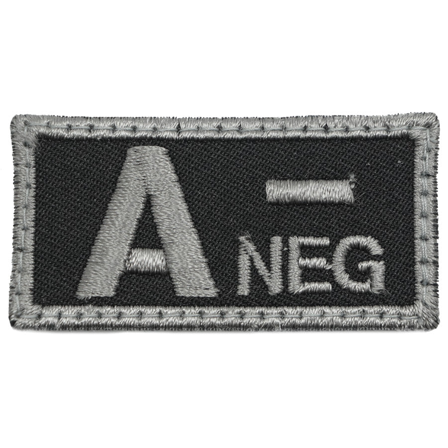 HGS BLOOD GROUP PATCH - A NEGATIVE (BLACK FOLIAGE)