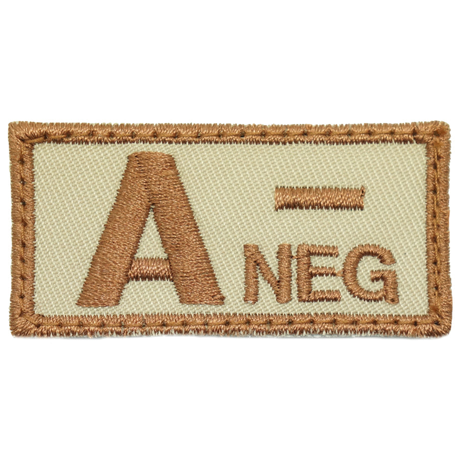 HGS BLOOD GROUP PATCH - A NEGATIVE (KHAKI)