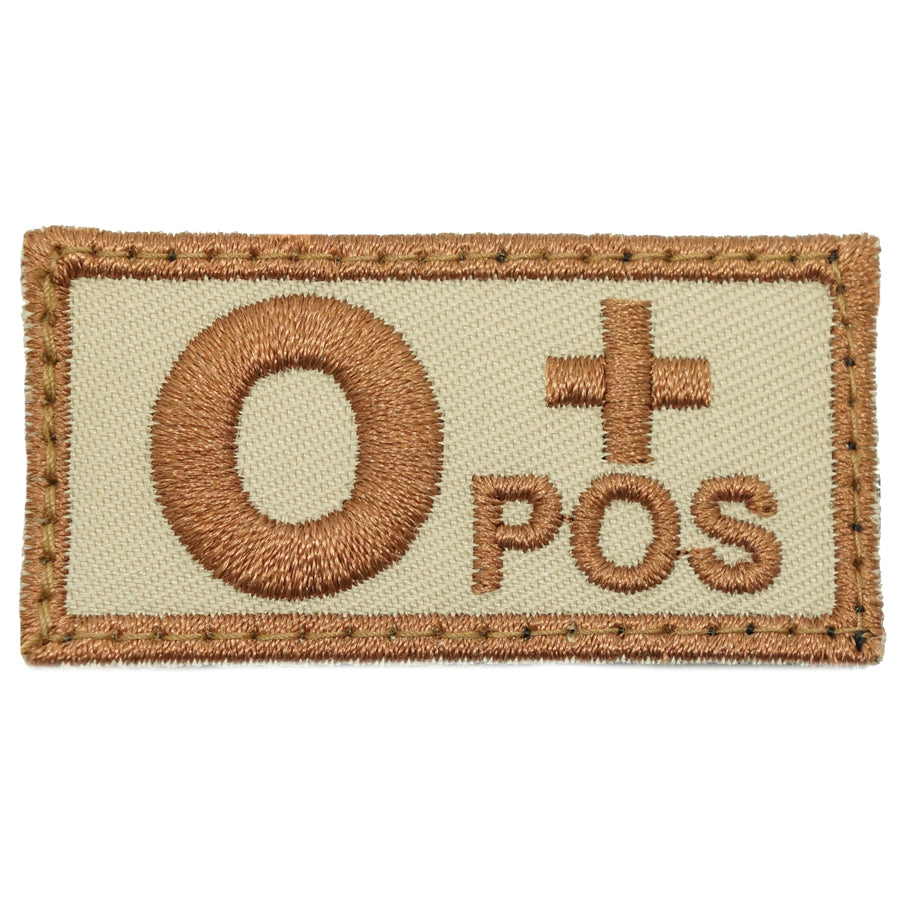 HGS BLOOD GROUP PATCH - O POSITIVE (KHAKI)