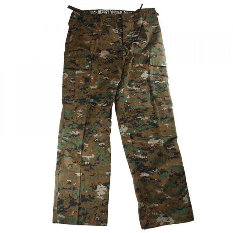 HIGH DESERT TACTICAL B.D.U CARGO PANTS - WOODLAND DIGITAL 2014 - Hock Gift Shop | Army Online Store in Singapore