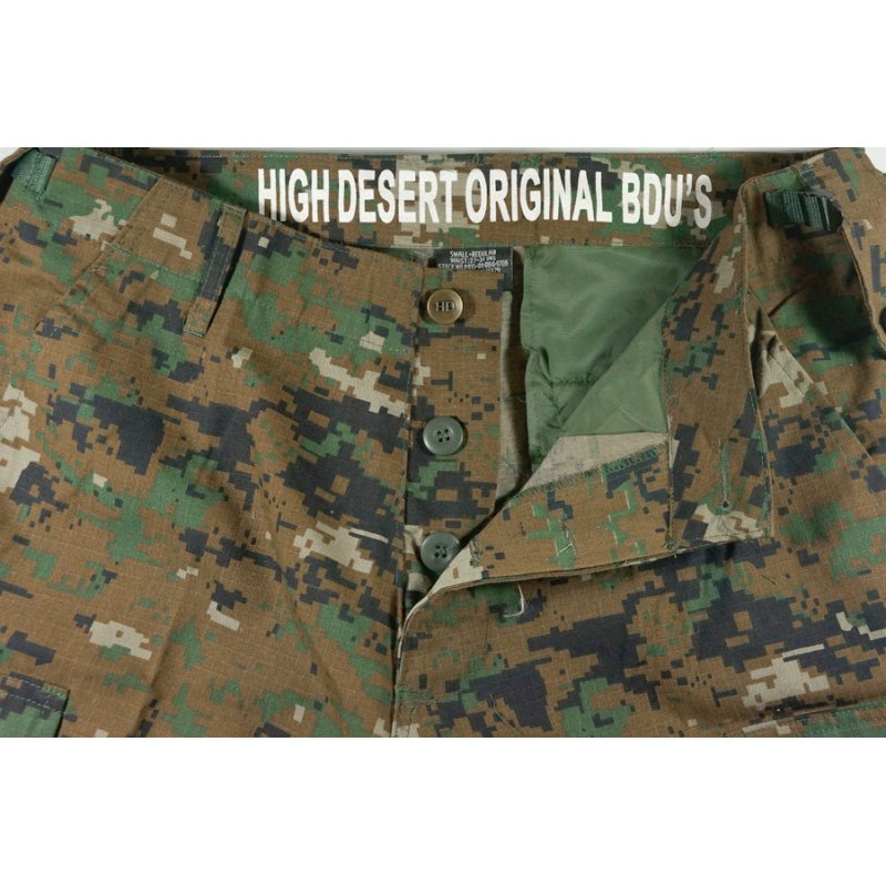 HIGH DESERT TACTICAL B.D.U CARGO PANTS - WOODLAND DIGITAL 2014 - Hock Gift Shop | Army Online Store in Singapore
