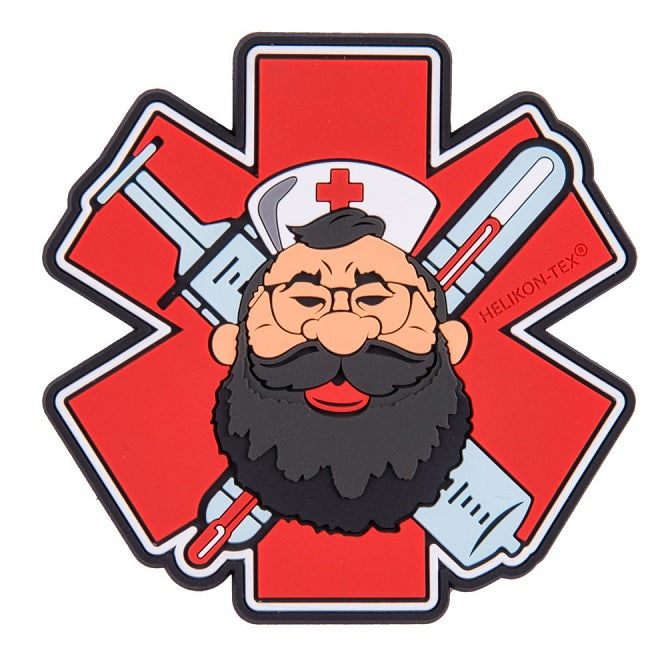 HELIKON-TEX "BEARDMAN MEDIC" PATCH - PVC - RED