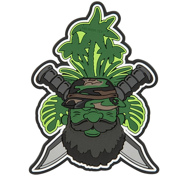 HELIKON-TEX "BEARDMAN PATROL" PVC PATCH - OLIVE GREEN