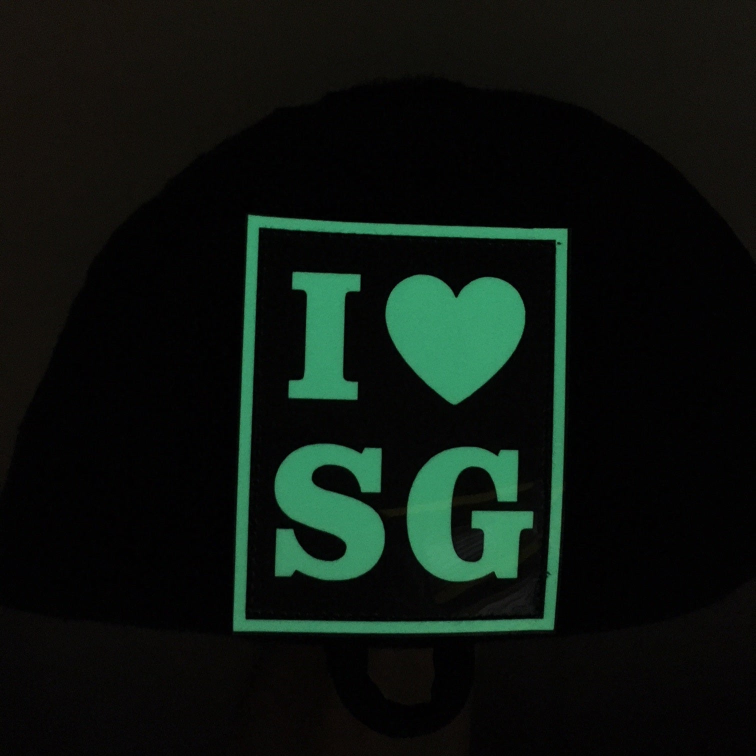 I LOVE SG PATCH - GLOW IN THE DARK