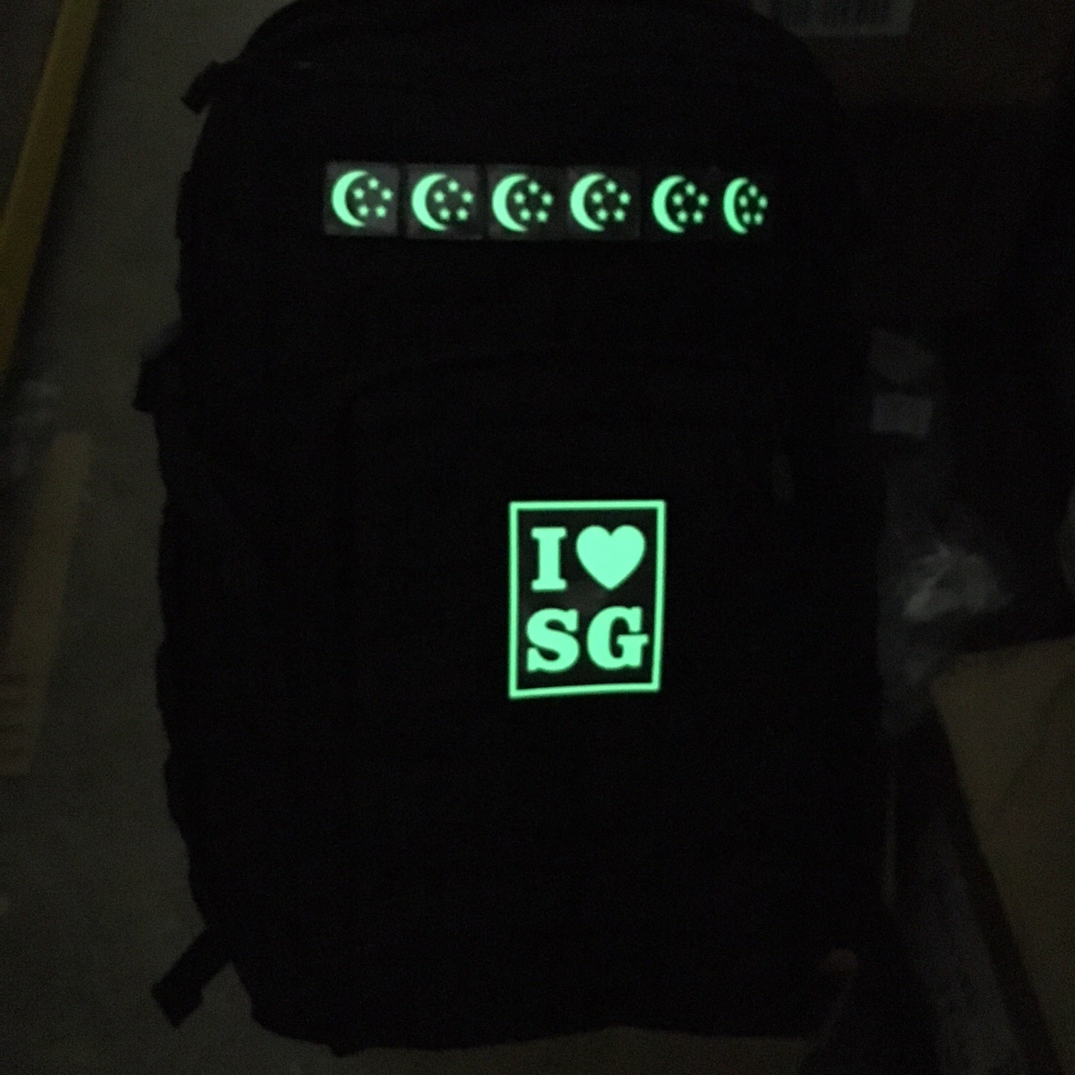 I LOVE SG PATCH - GLOW IN THE DARK