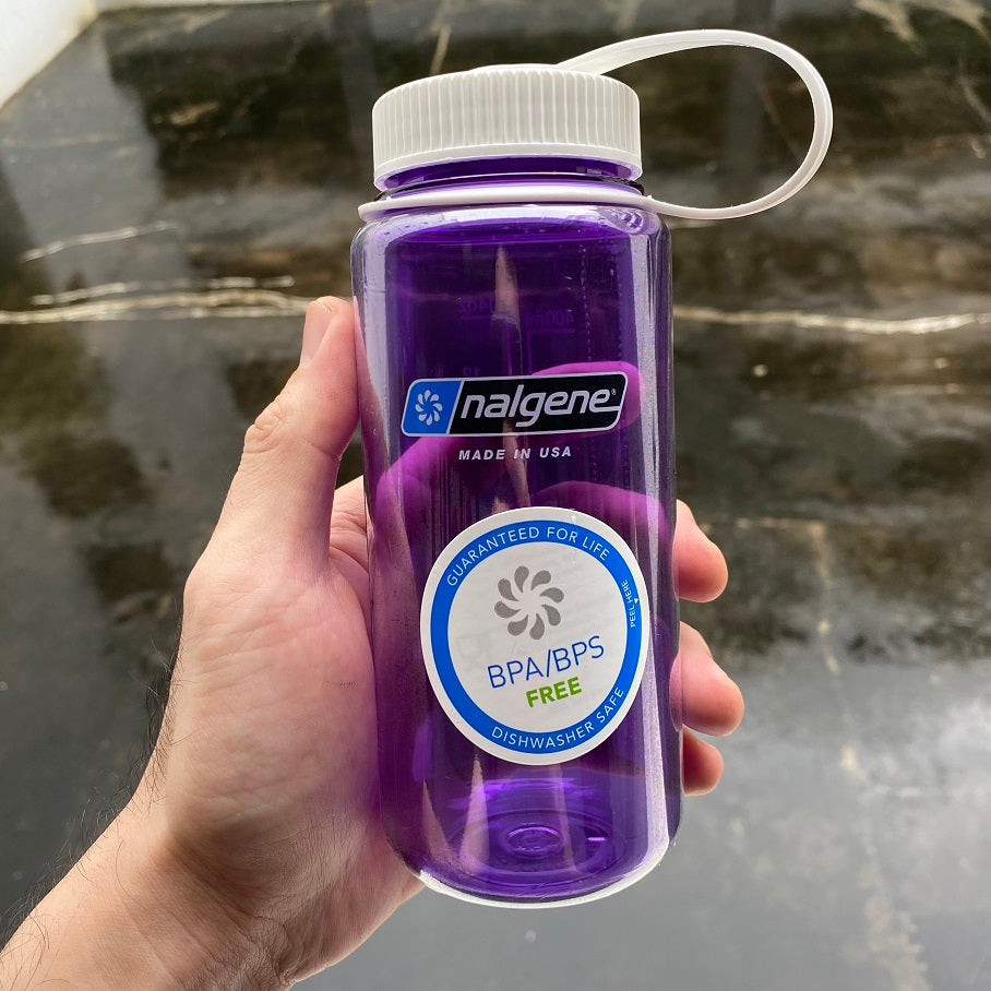 NALGENE WIDE MOUTH 400 ML - PURPLE (DEFECTIVE PRINTING WOULD WASH OFF)
