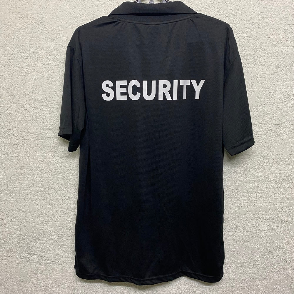 DRY FIT POLO SECURITY T-SHIRT (WHITE PRINT)