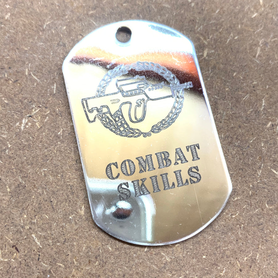 LOGO DOG TAG - STAINLESS STEEL (COMBAT SKILLS)
