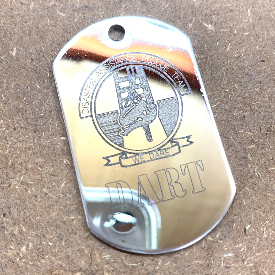 LOGO DOG TAG - STAINLESS STEEL (DART)