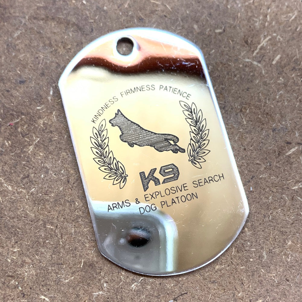 LOGO DOG TAG - STAINLESS STEEL (K9)