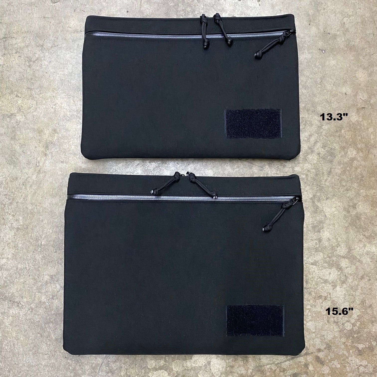 TACTICAL LAPTOP SLEEVE 13.3" - 1000D CORDURA (BLACK WITH RED ZIPS)