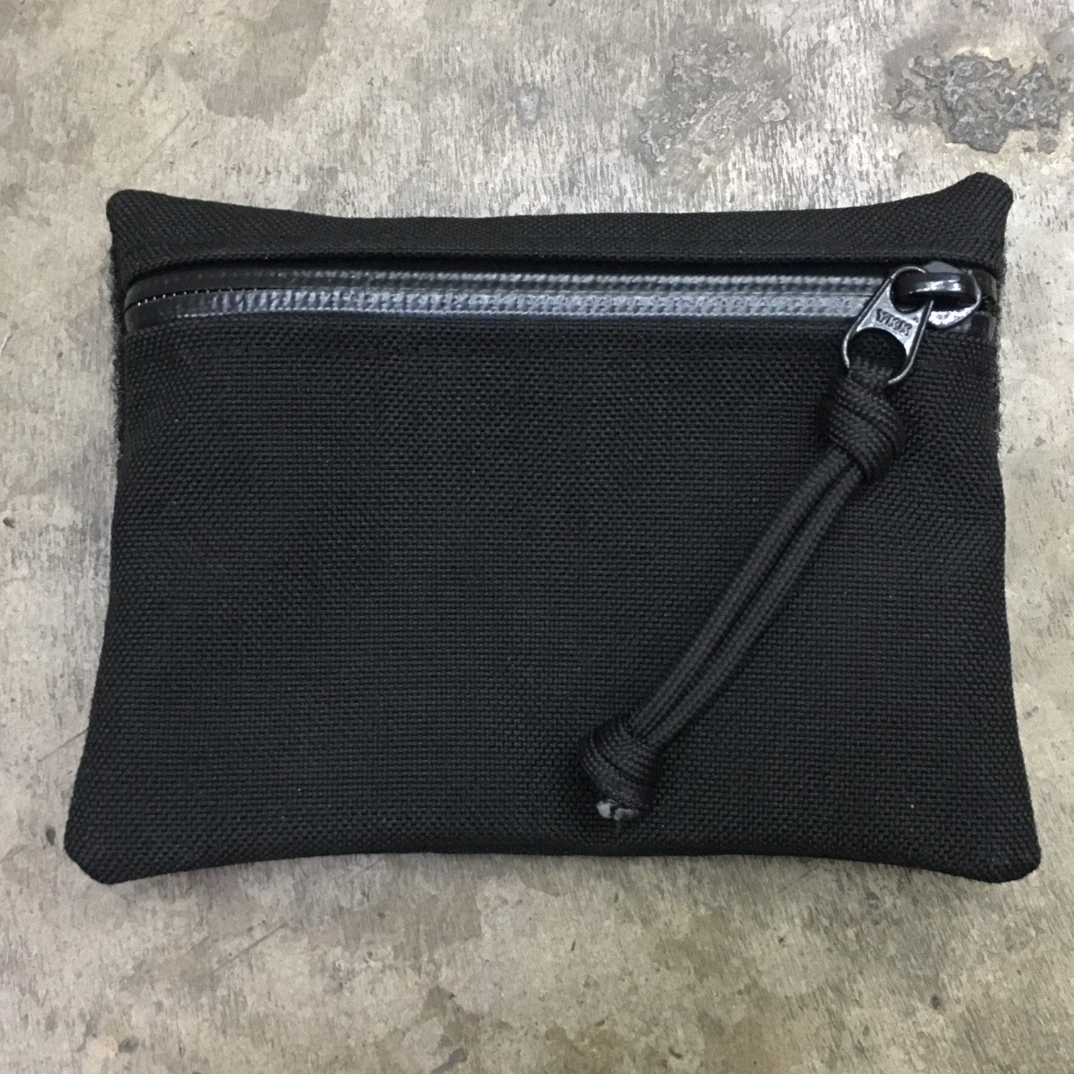 MIL-SPEC MINI EDC POUCH - LOOP SIDE VELCRO, SPLASH PROOF ZIPPER (ALL BLACK)