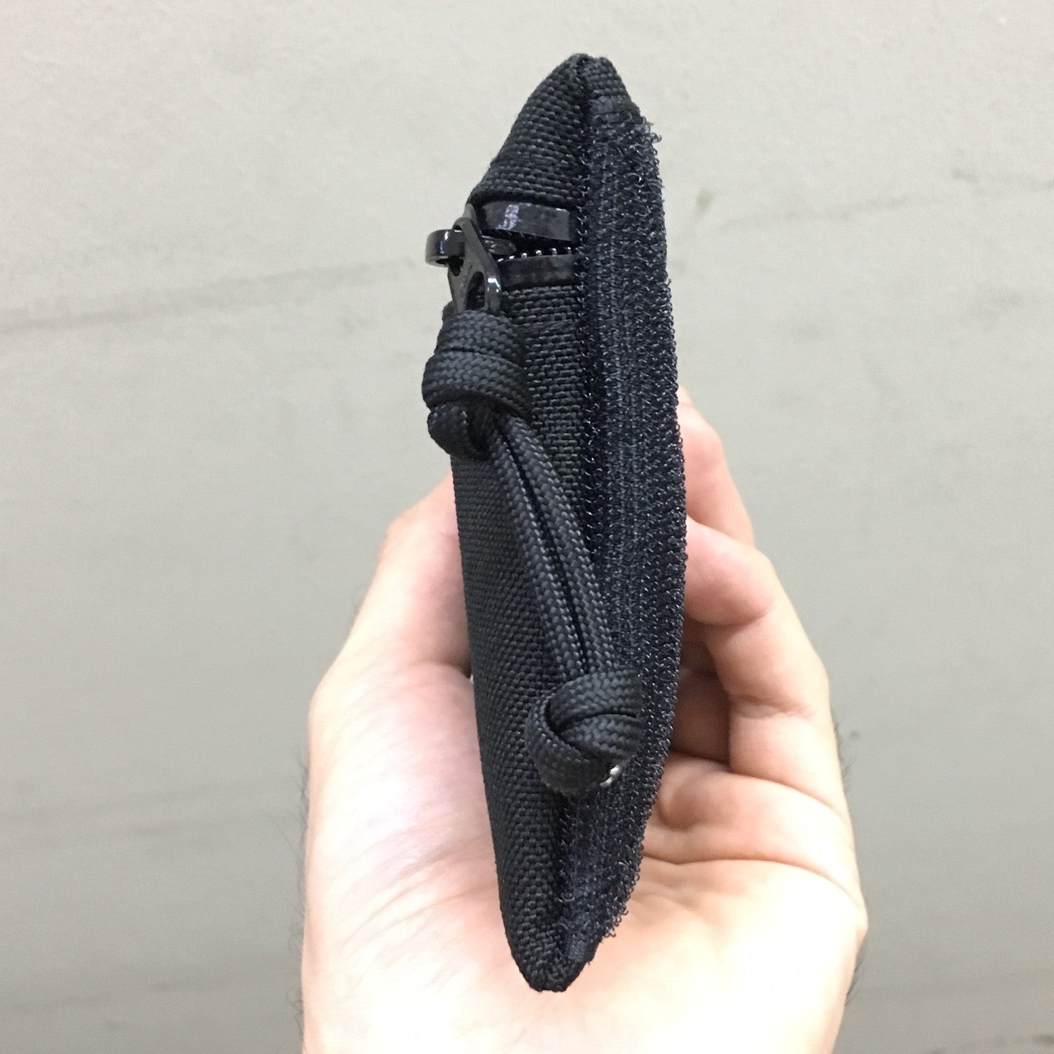 MIL-SPEC MINI EDC POUCH - HOOK SIDE VELCRO, SPLASH PROOF ZIPPER (ALL BLACK)