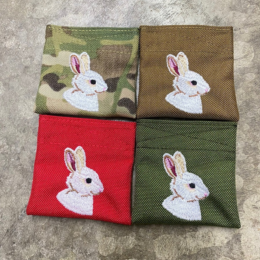 MIL-SPEC COIN PURSE WITH RABBIT EMBROIDERY - COYOTE