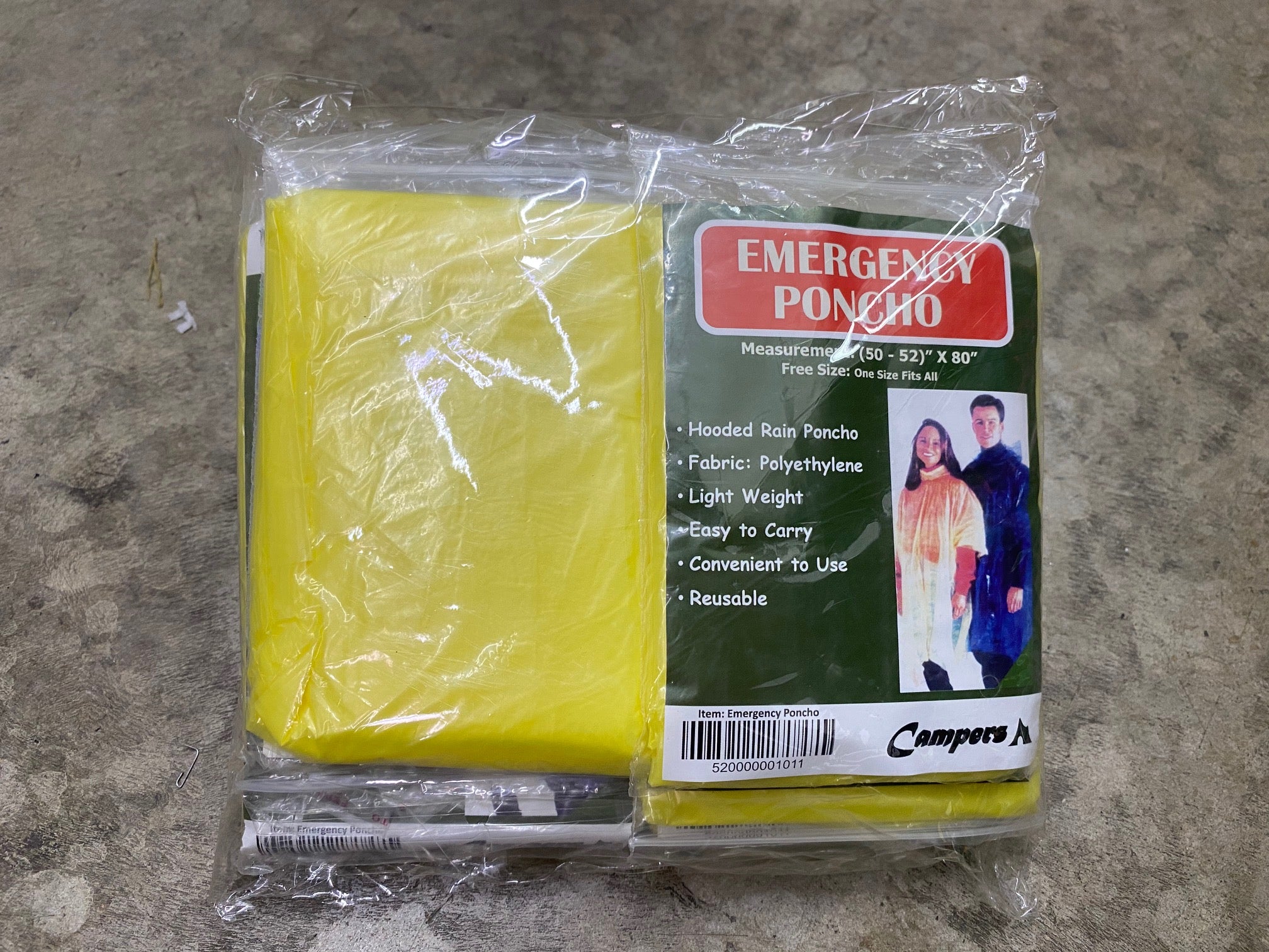 EMERGENCY PONCHO / DISPOSABLE PONCHO