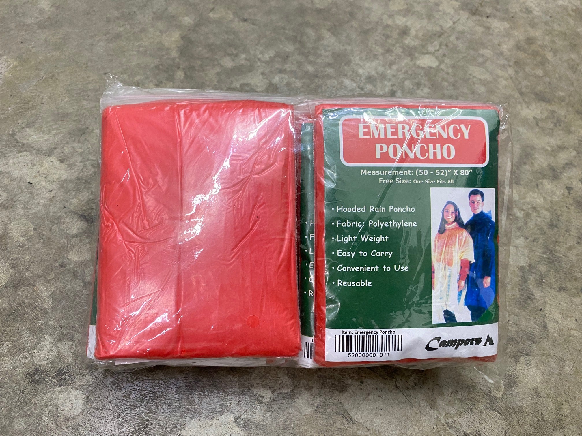 EMERGENCY PONCHO / DISPOSABLE PONCHO