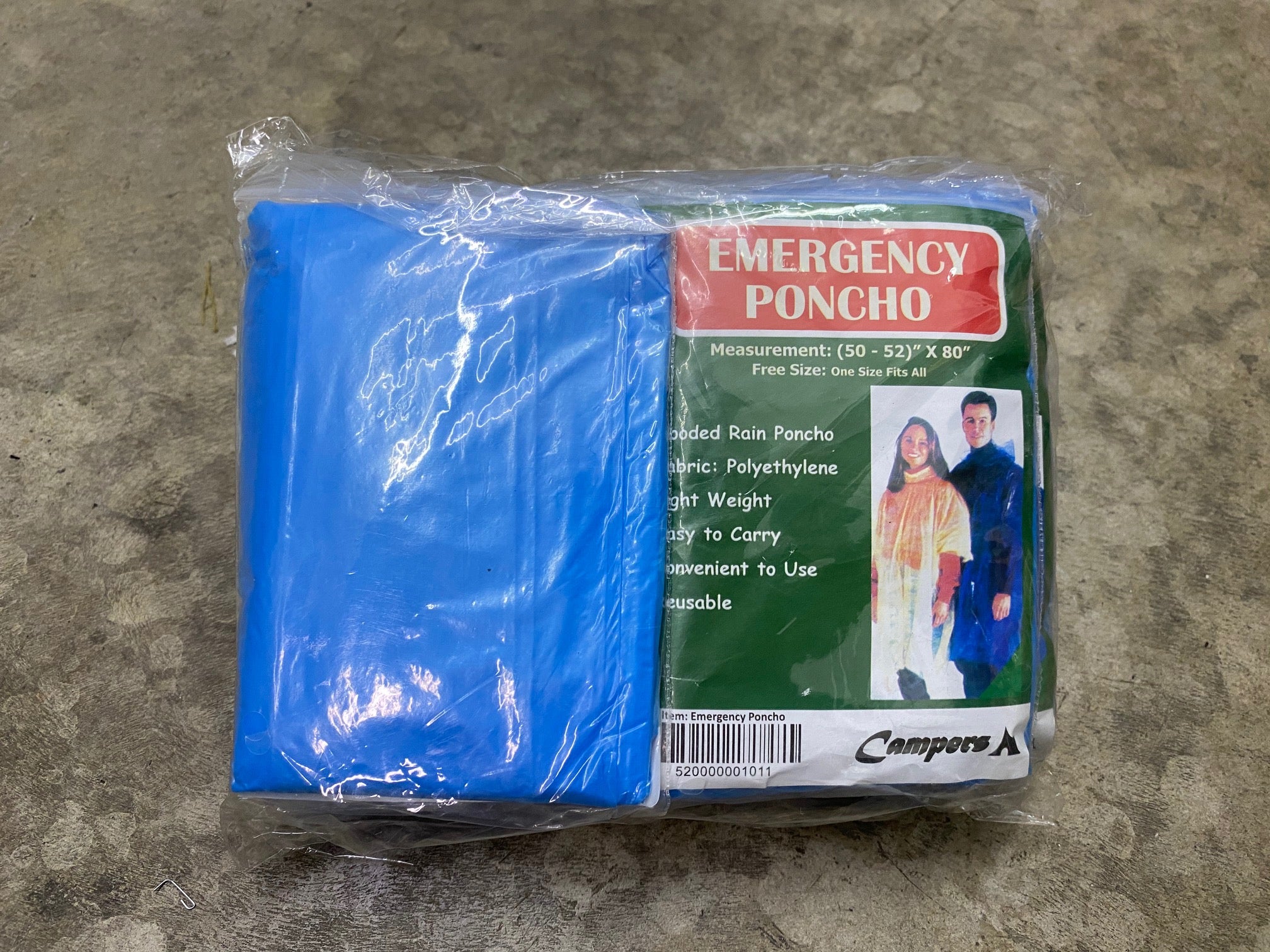 EMERGENCY PONCHO / DISPOSABLE PONCHO