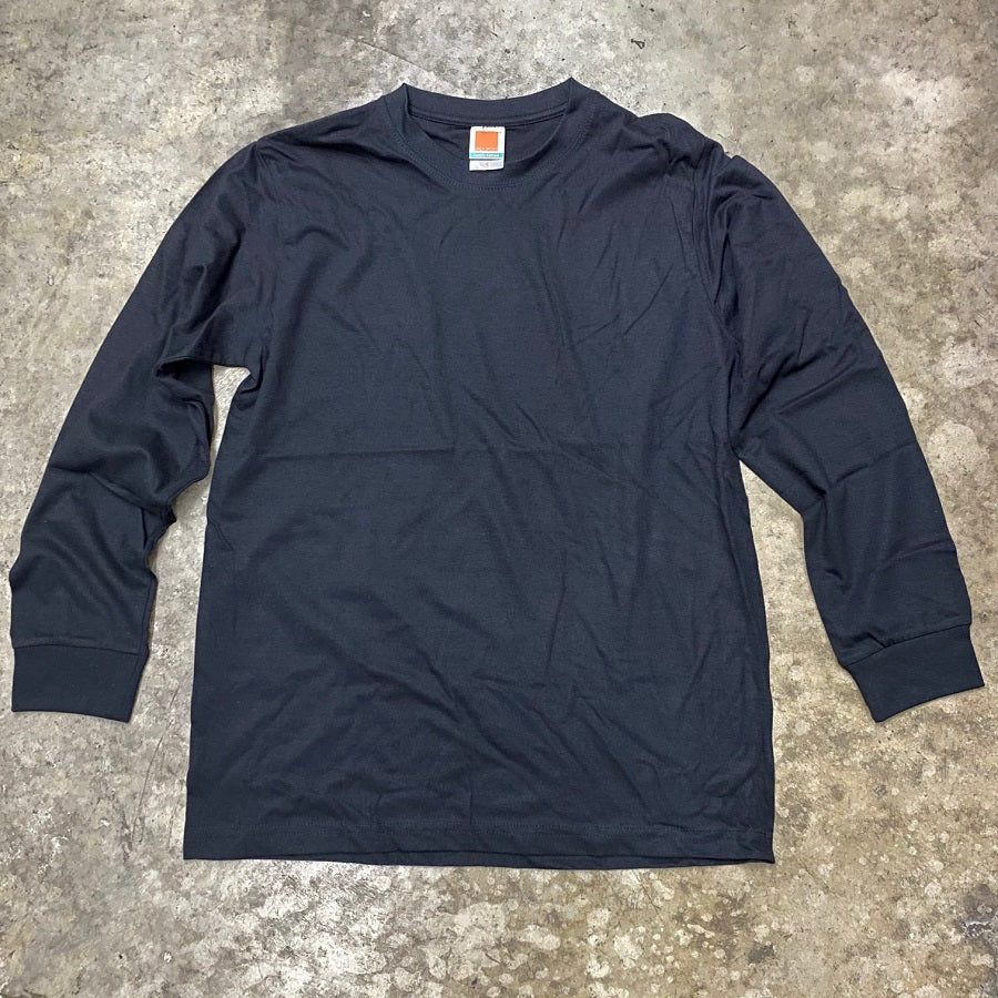 HGS LONG SLEEVE ROUND NECK T-SHIRT - BLACK