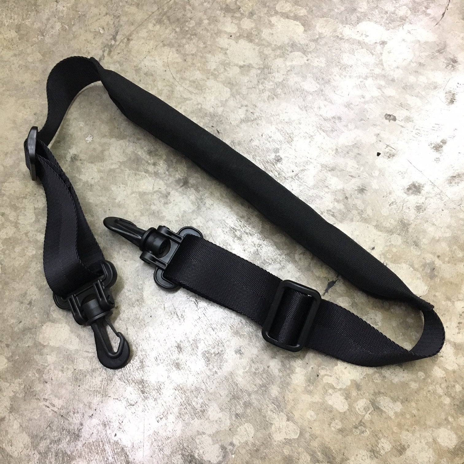 MIL-SPEC PADDED SHOULDER STRAP USING YKK SWIVEL HOOKS - STEEL GRAY