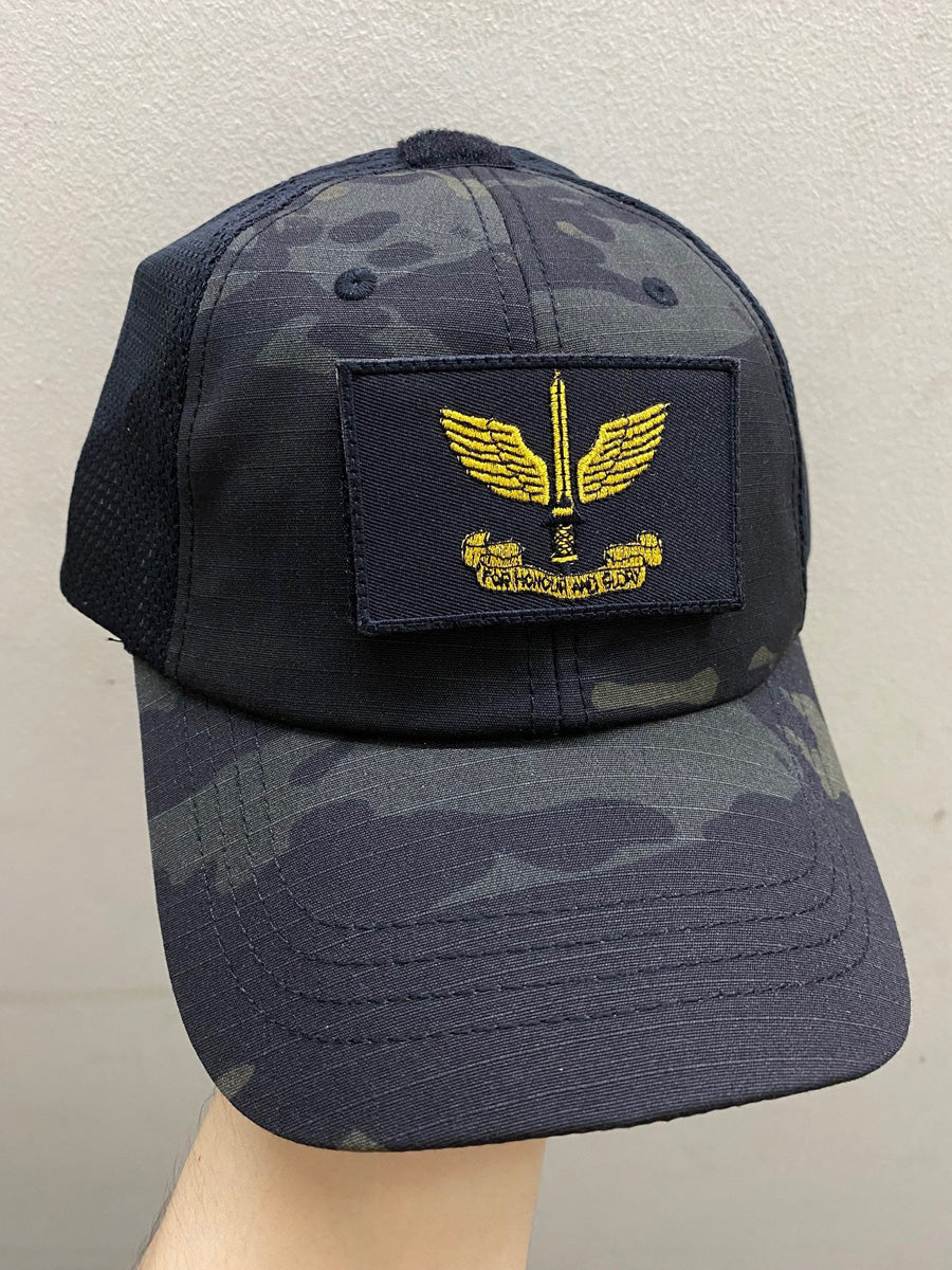 COMMANDO PATCH 8CM X 5CM - BLACK GOLD