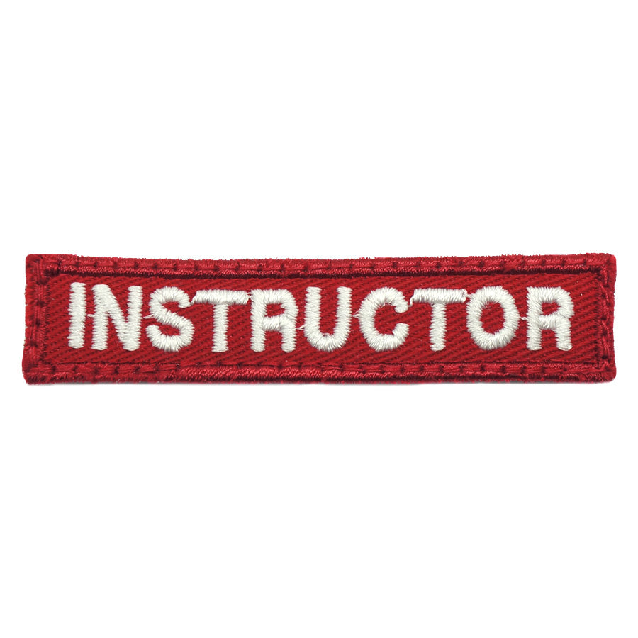 INSTRUCTOR TAG 7CM - RED WHITE