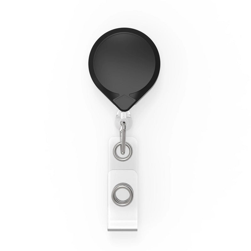 KEY-BAK MINI-BAK BADGE REEL WITH A STEEL BELT CLIP ATTACHMENT AND CLEAR I.D. BADGE HOLDER (24" NYLON CORD)