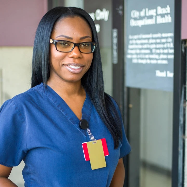 KEY-BAK MINI-BAK BADGE REEL WITH A STEEL BELT CLIP ATTACHMENT AND CLEAR I.D. BADGE HOLDER (24" NYLON CORD)