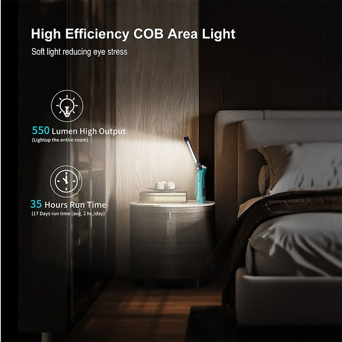 KLARUS WL1 WORK LIGHT - USES BUILT-IN 3.7V 2000MAH LI-ION BATTERY PACK - 550 LUMENS