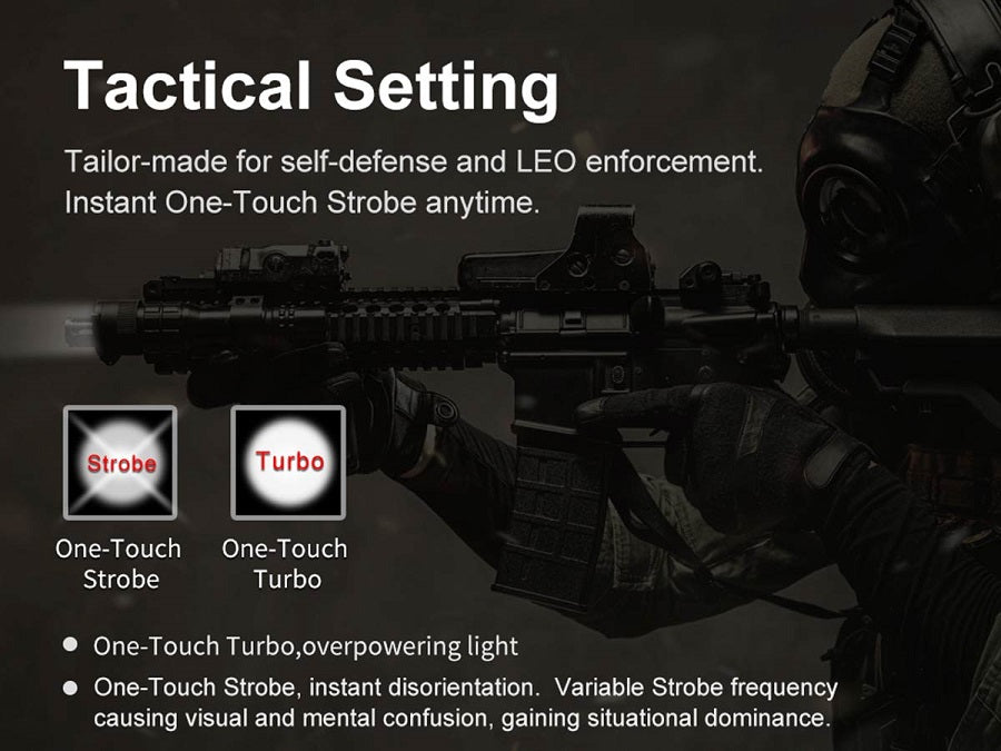 KLARUS XT21X PRO RECHARGEABLE LED FLASHLIGHT - CREE XHP70.2 - 4400 LUMENS - INCLUDES 1 X 21700