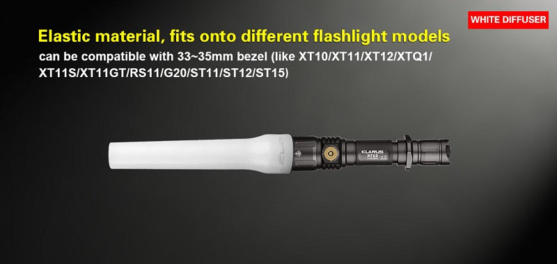 KLARUS KDF-1 FLEXIBLE RUBBER WHITE DIFFUSER (FOR XT10,XT11,XT12,ST11,RS11)