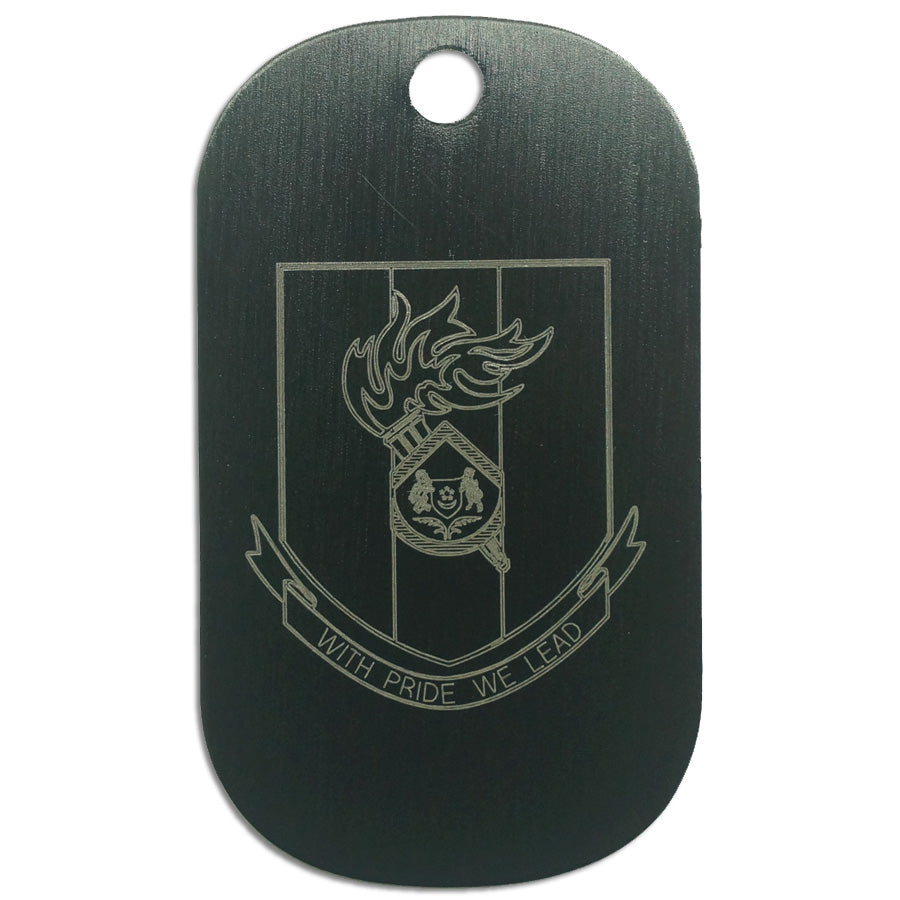 LASER ENGRAVED BLACK ANODIZED LOGO DOG TAG - SAFWOS