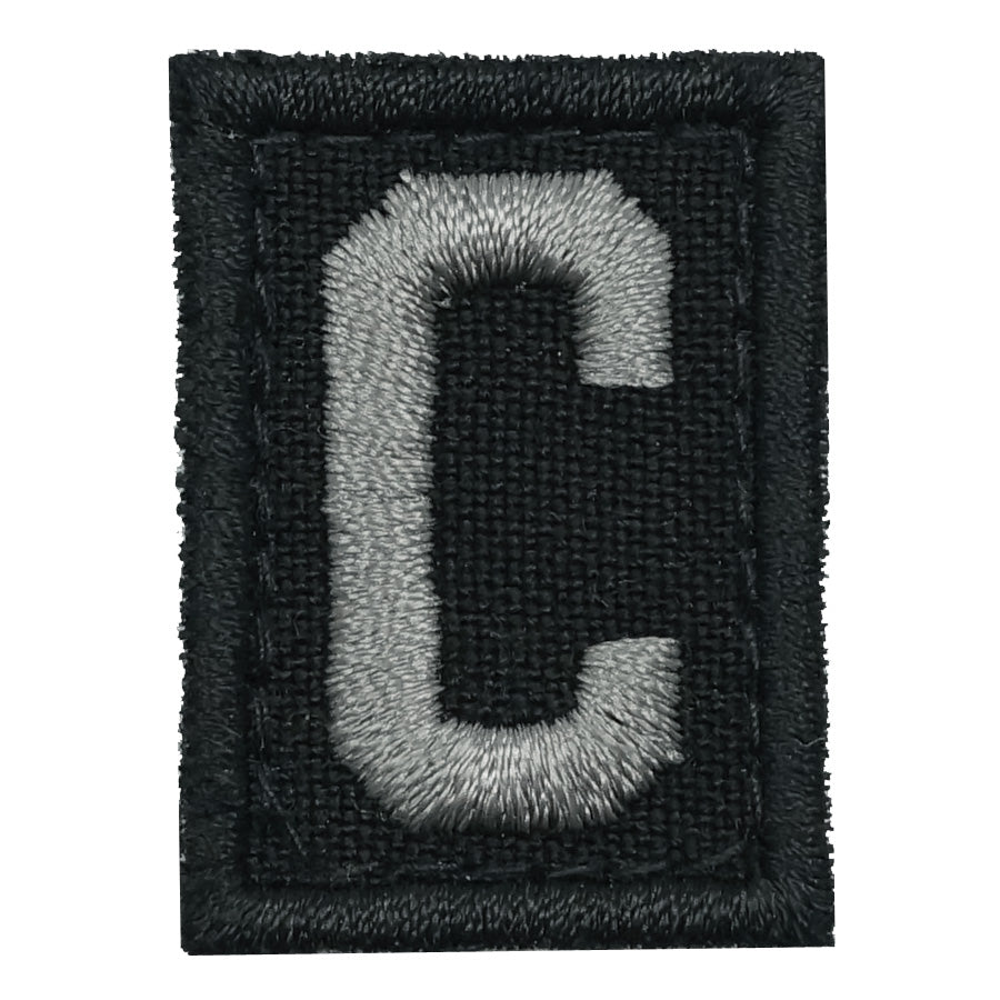 HGS LETTER C PATCH - BLACK FOLIAGE