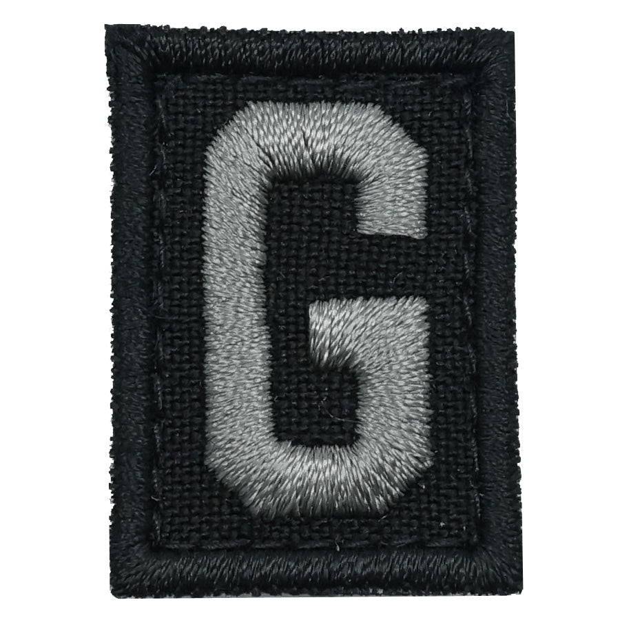 HGS LETTER G PATCH - BLACK FOLIAGE