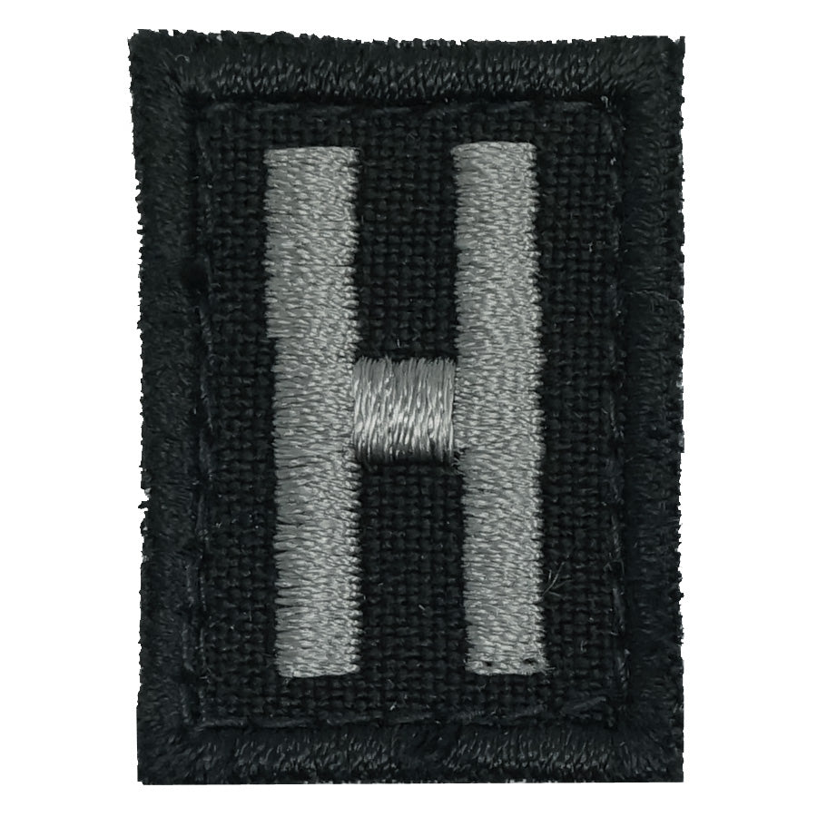 HGS LETTER H PATCH - BLACK FOLIAGE