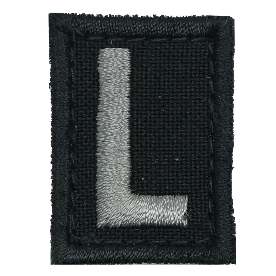 HGS LETTER L PATCH - BLACK FOLIAGE